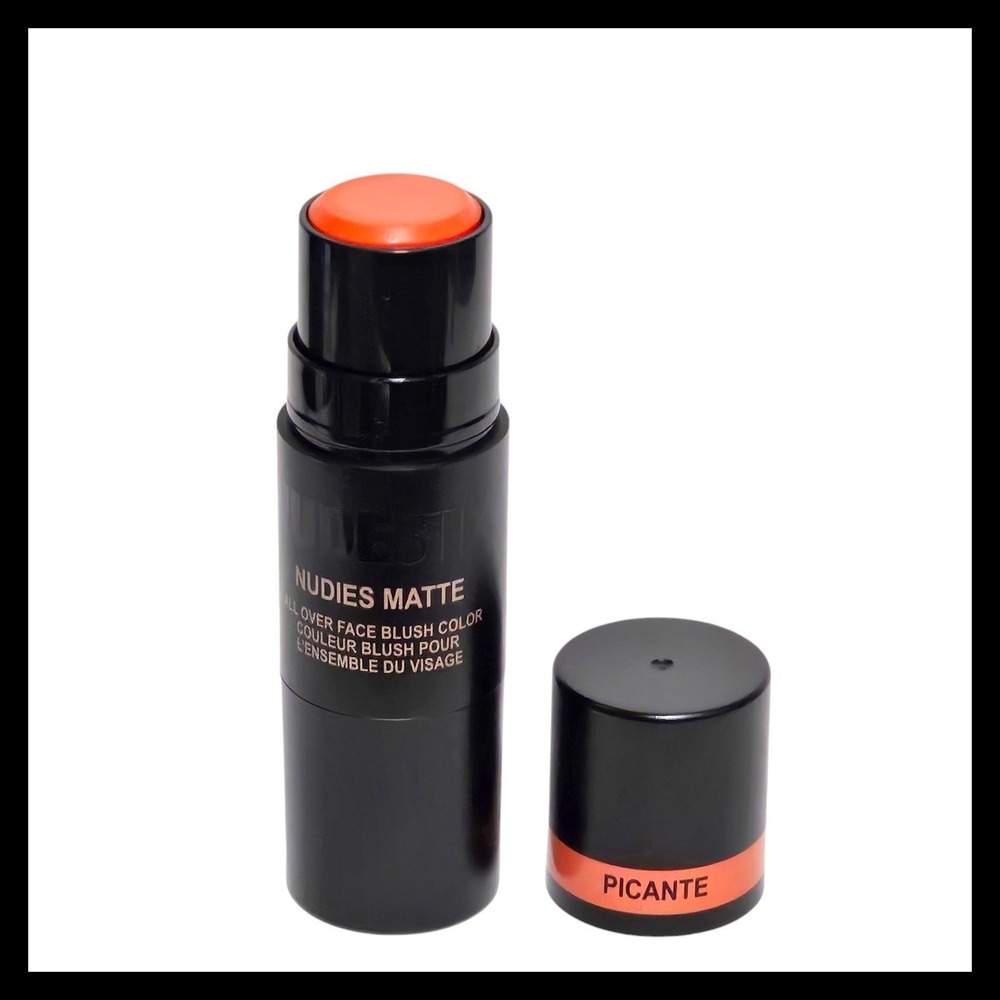 Nudestix Nudies All‎ Over Face Matte Color Blush PICANTE Orange Coral Full Size